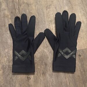 Unique Vintage Navy Women's Driving or Equestrian Gloves-Decorative Wrist Accent